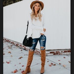 VICI NWOT RYLEIGH CASHMERE BLEND SWEATER-IVORY XS